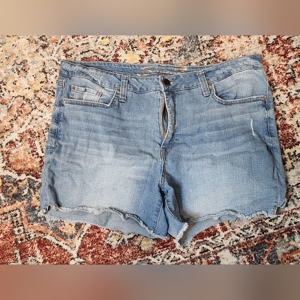 Seven 16 Cut Off Distressed Shorts